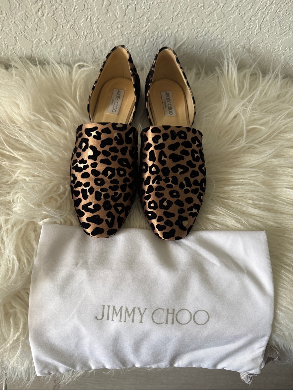 Stunning leopard print Jimmy Choo D'Orsay flats
